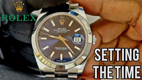 how to adjust time rolex oyster perpetual|change time on rolex datejust.